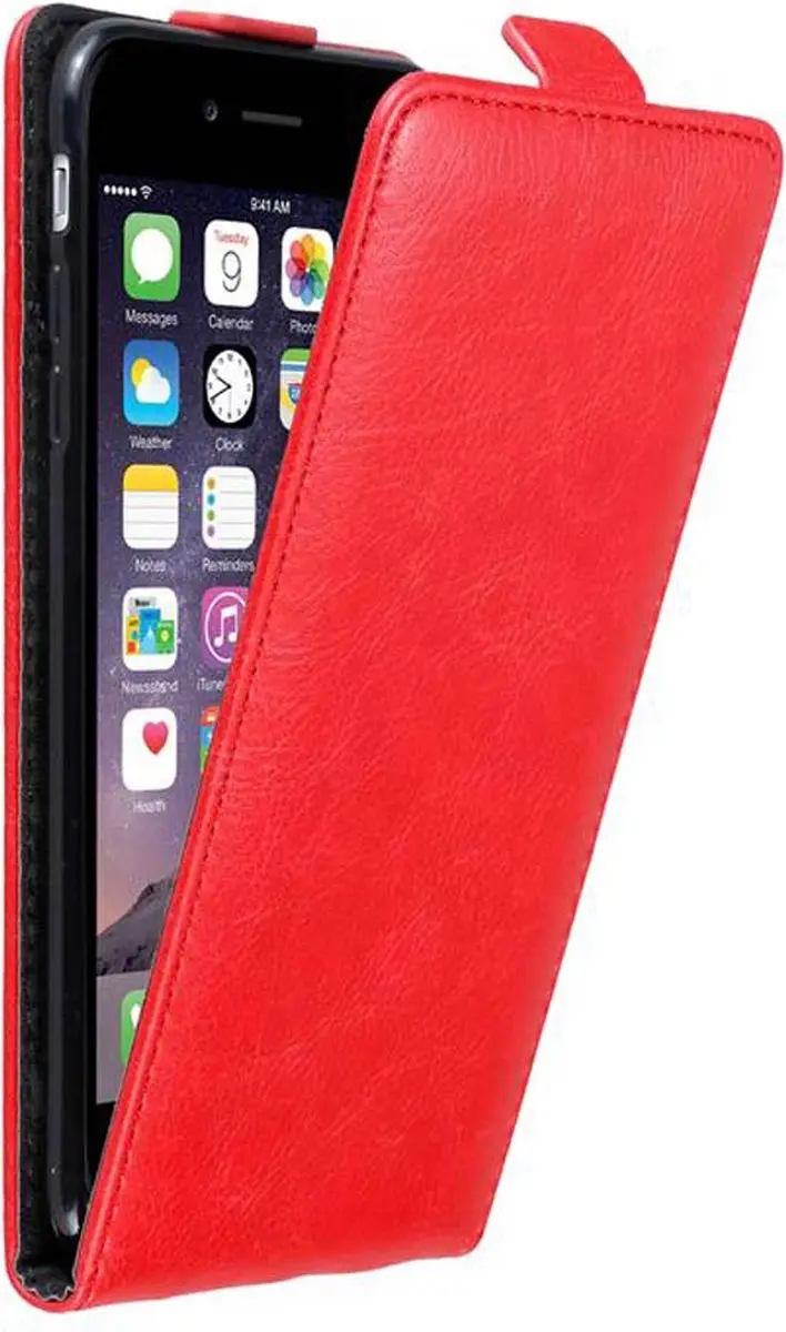 Cadorabo Hoesje geschikt voor Apple iPhone 6 PLUS / 6S PLUS in APPEL ROOD