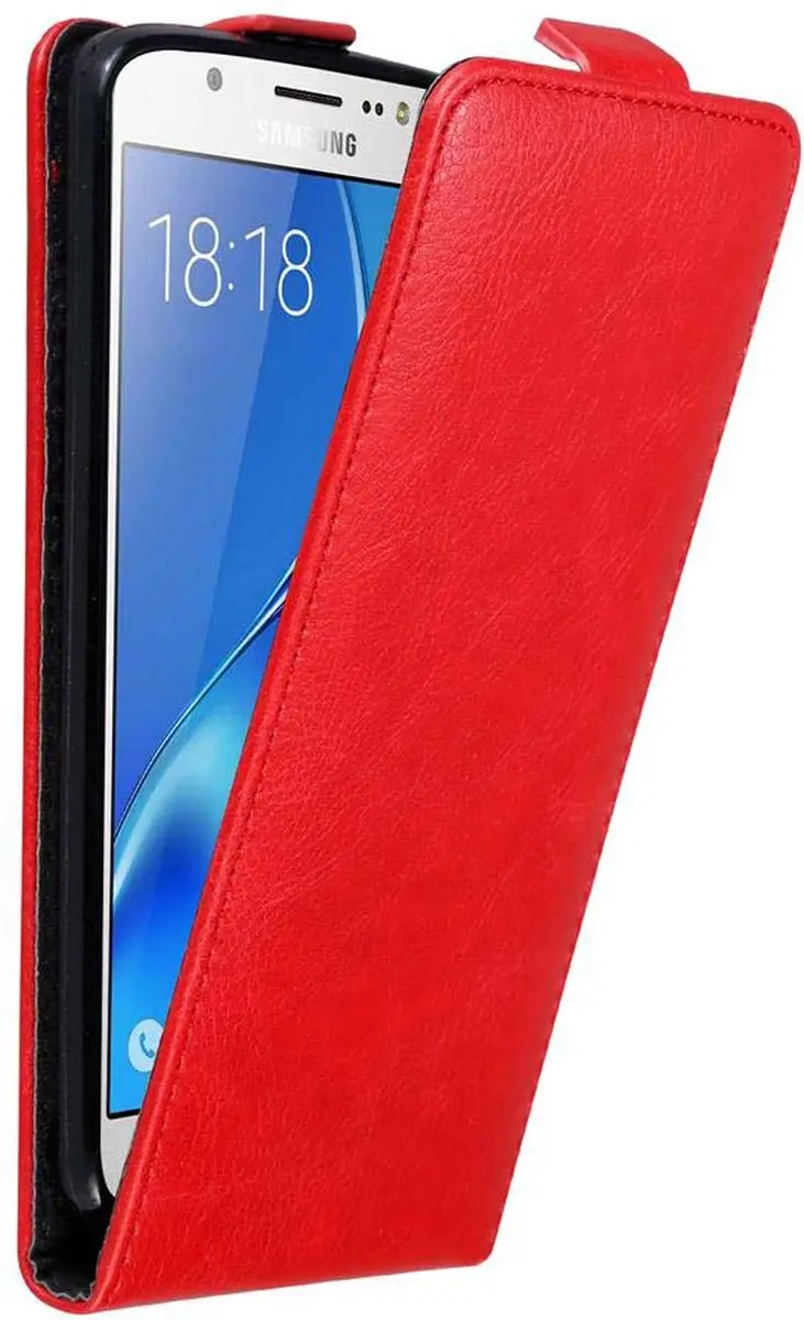 Cadorabo Hoesje geschikt voor Samsung Galaxy J5 2016 in APPEL ROOD