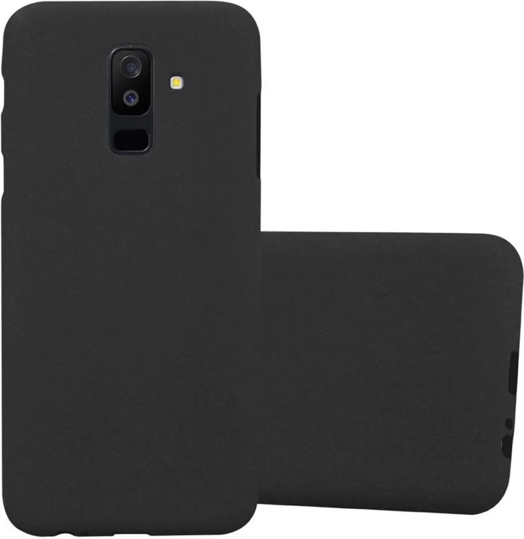 Cadorabo Hoesje geschikt voor Samsung Galaxy A6 PLUS 2018 in FROST ZWART