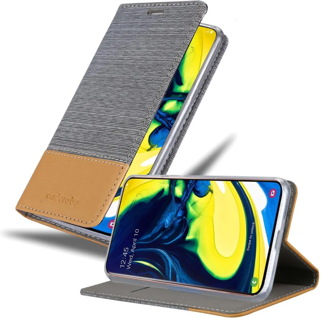Cadorabo Hoesje geschikt voor Samsung Galaxy A80 / A90 4G in LICHTGRIJS BRUIN