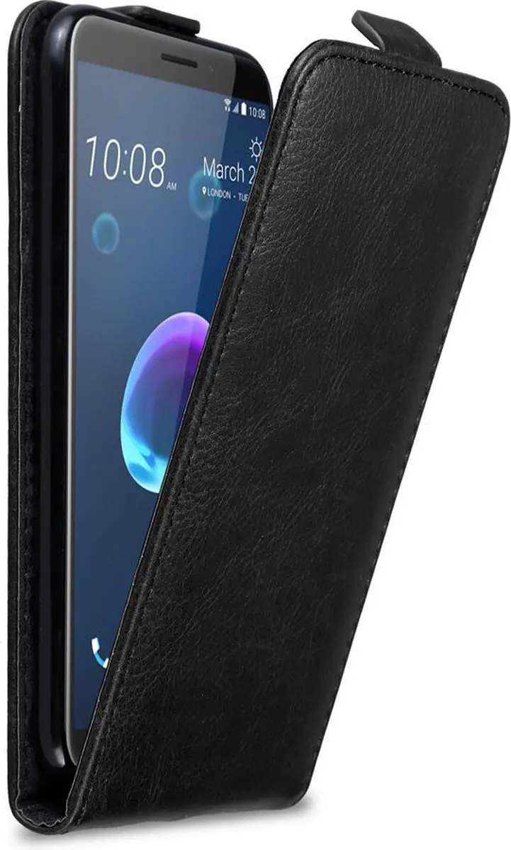 Cadorabo Hoesje geschikt voor HTC Desire 12 in ZWARTE NACHT