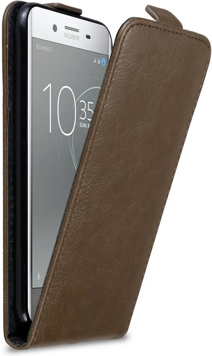 Cadorabo Hoesje geschikt voor Sony Xperia XZ PREMIUM in KOFFIE BRUIN