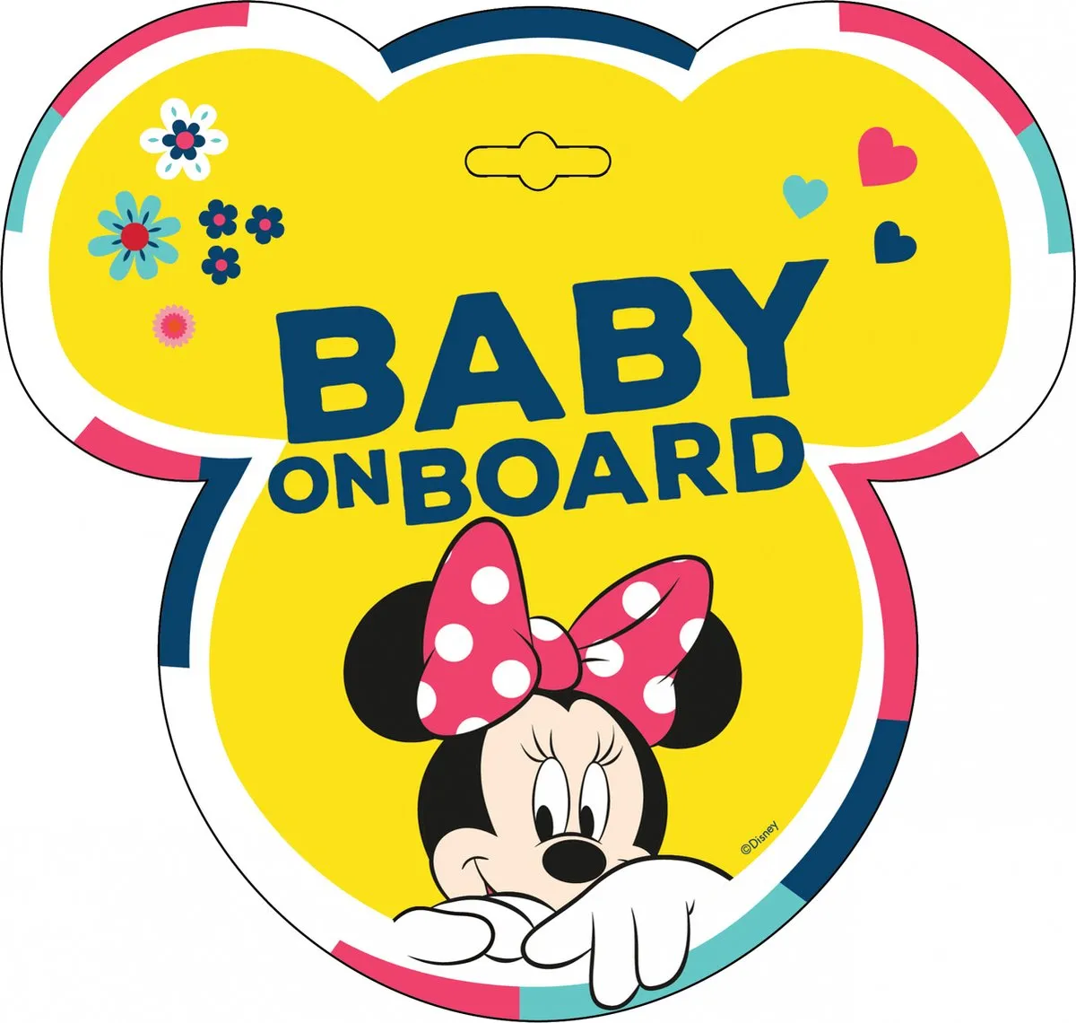 Disney Minne Mouse Autobord 13cm Geel