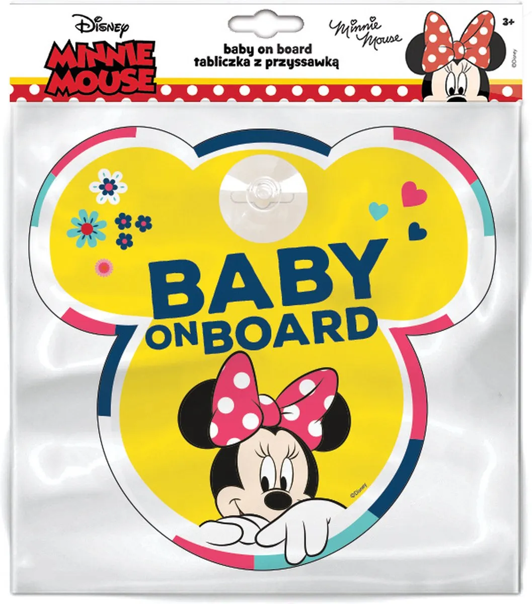 Disney Minne Mouse Autobord 13cm Geel