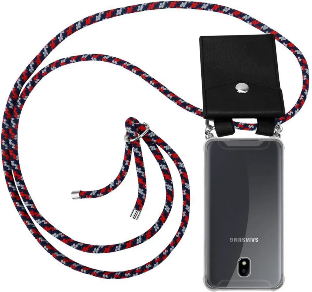 Cadorabo Hoesje geschikt voor Samsung Galaxy J7 2017 in ROOD BLAUW WIT
