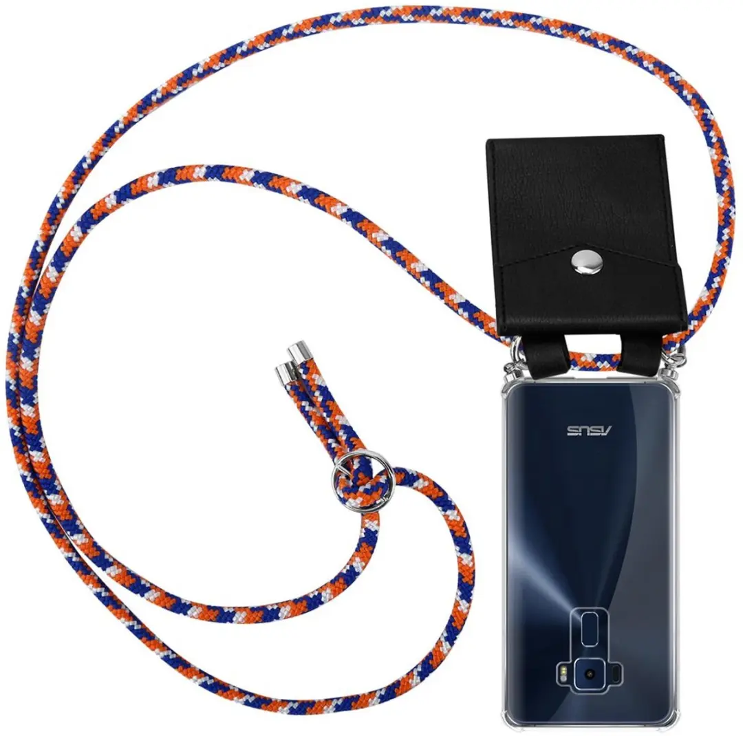 Cadorabo Hoesje geschikt voor Asus ZenFone 3 (5.2 Zoll) in ORANJE BLAUW WIT
