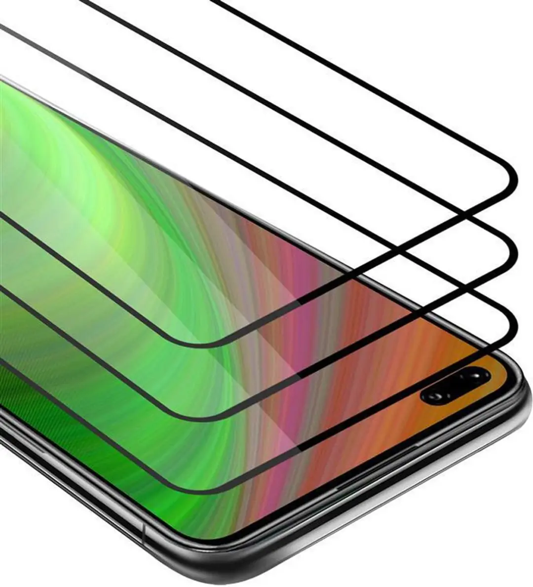 Cadorabo 3x Screenprotector geschikt voor Honor View 30 PRO Volledig scherm pant