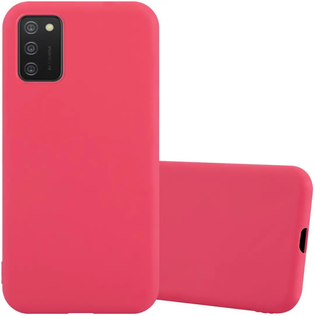 Cadorabo Hoesje geschikt voor Samsung Galaxy A02s in CANDY ROOD
