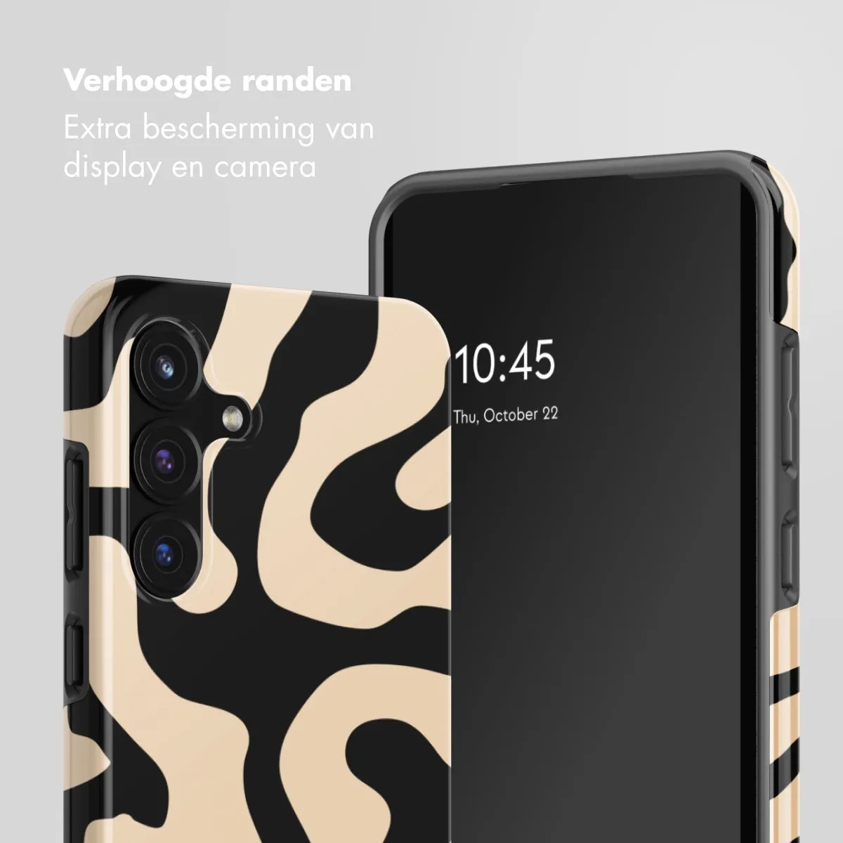 Selencia Hoesje Samsung Galaxy S25 FE - Art Wave Black