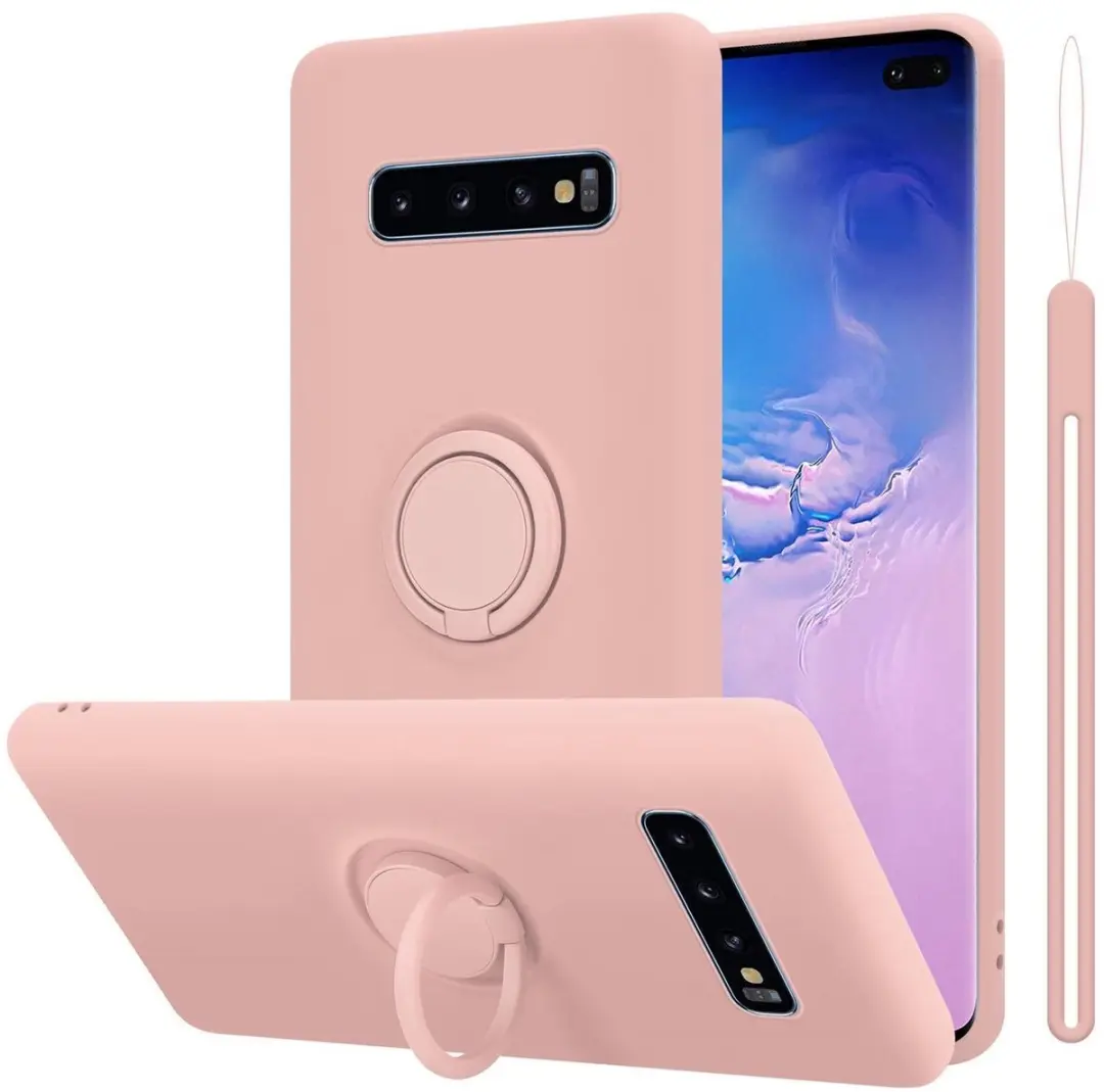 Cadorabo Hoesje geschikt voor Samsung Galaxy S10 PLUS in LIQUID ROZE