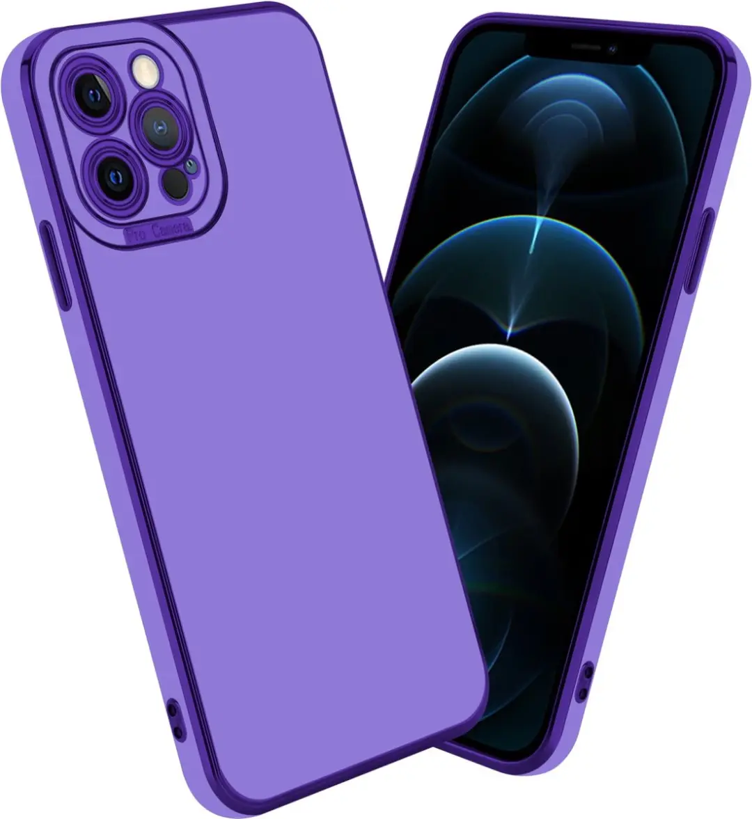 Cadorabo Hoesje geschikt voor Apple iPhone 12 PRO MAX in Glossy Paars
