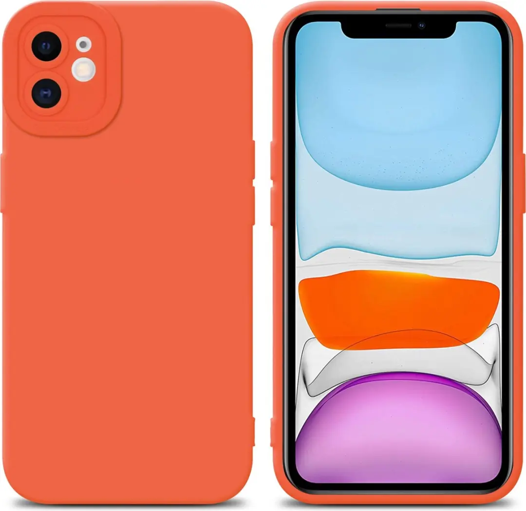 Cadorabo Hoesje geschikt voor Apple iPhone 12 in FLUID ORANJE