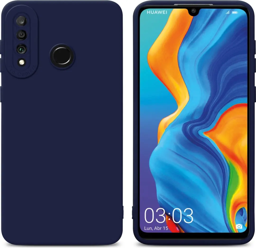 Cadorabo Hoesje geschikt voor Huawei P30 LITE in FLUID DONKER BLAUW