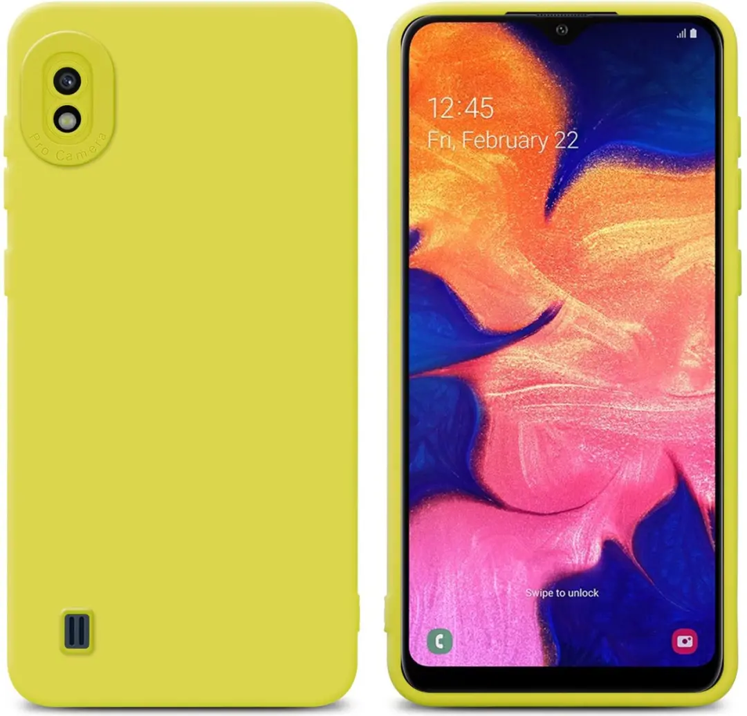 Cadorabo Hoesje geschikt voor Samsung Galaxy A10 in FLUID GEEL