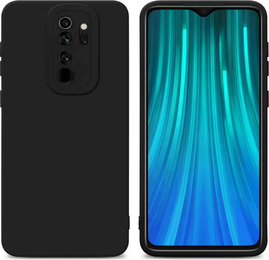 Cadorabo Hoesje geschikt voor Xiaomi RedMi NOTE 8 PRO in FLUID ZWART
