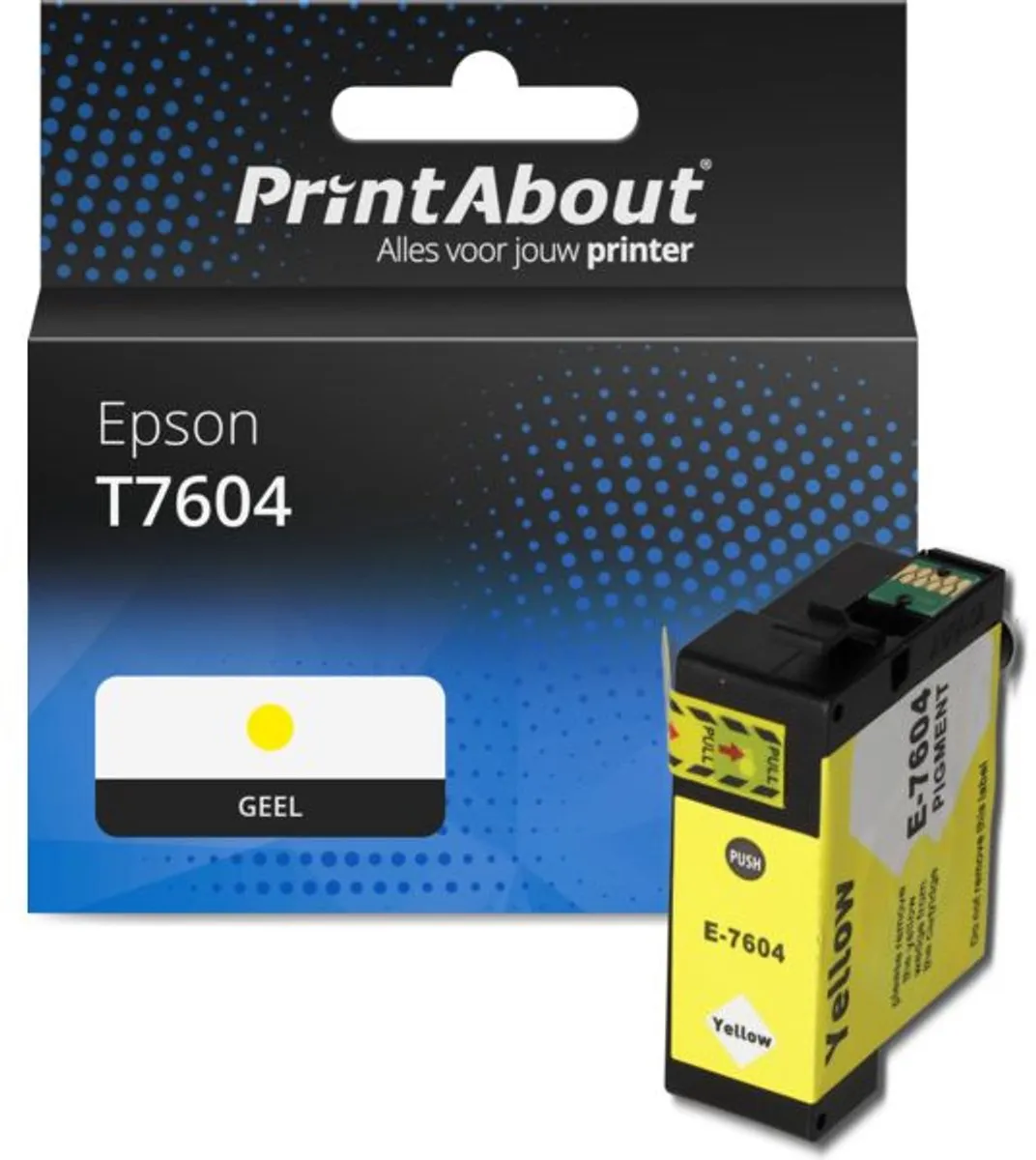 PrintAbout T7604 Inktcartridge Geel 35ml