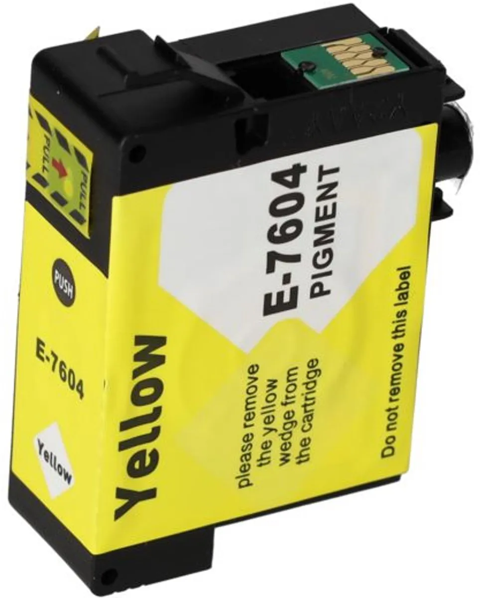 PrintAbout T7604 Inktcartridge Geel 35ml - Epson