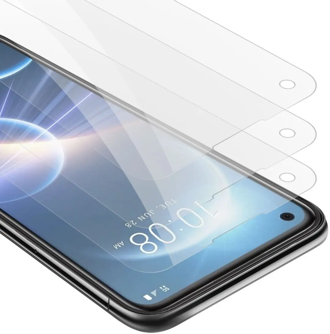 Cadorabo 3x Screenprotector geschikt voor HTC Desire 22 PRO