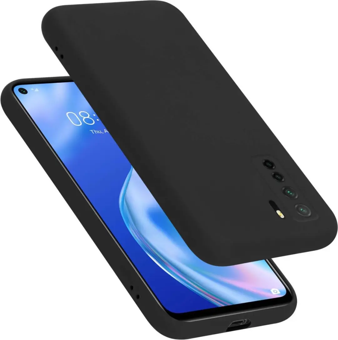 Cadorabo Hoesje geschikt voor Huawei P40 LITE 5G / NOVA 7 SE in LIQUID ZWART