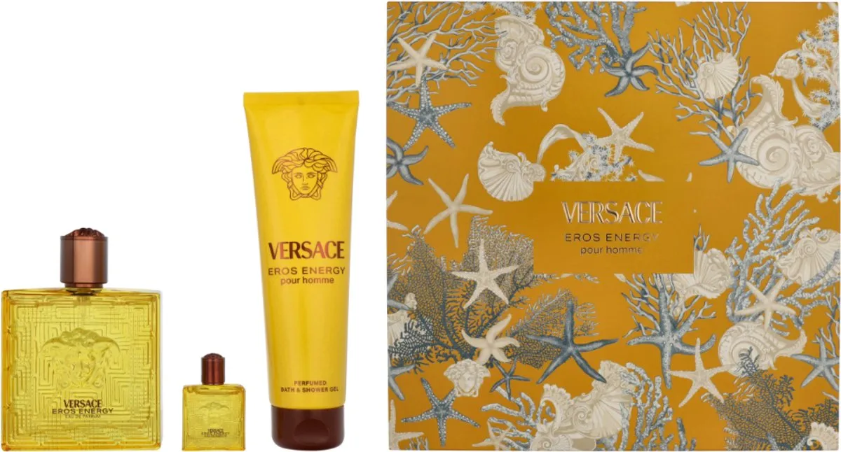 Versace Eros Energy Eau de Parfum 100 ml + Eau de parfum 5 ml + Shower gel 150 ml voor mannen