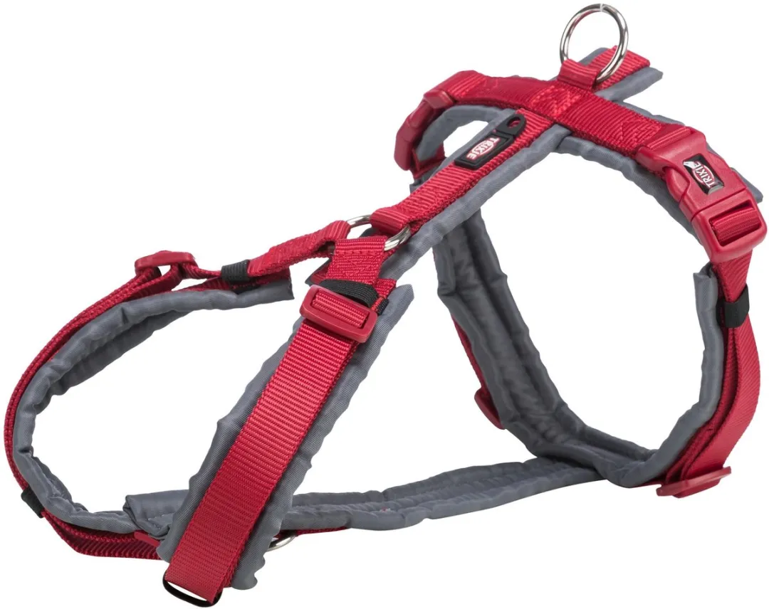 Trixie Premium Trekking Hondentuig - One Size - Rood/Grijs