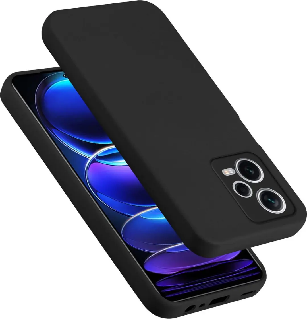 Cadorabo Hoesje geschikt voor Redmi Note 12 Pro Plus 5G in LIQUID ZWART