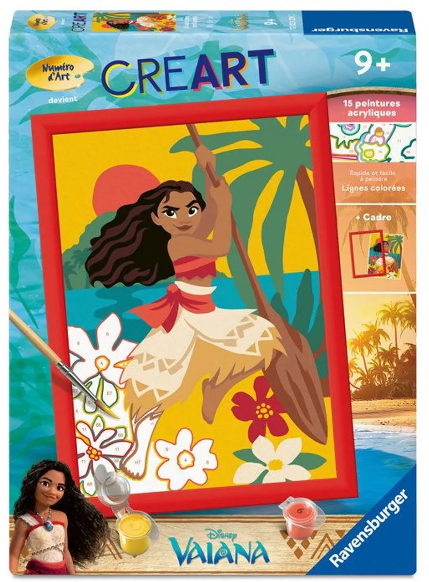 Ravensburger CreArt Moana Schilderen op nummer 18x24cm - 12023229 - Multicolor