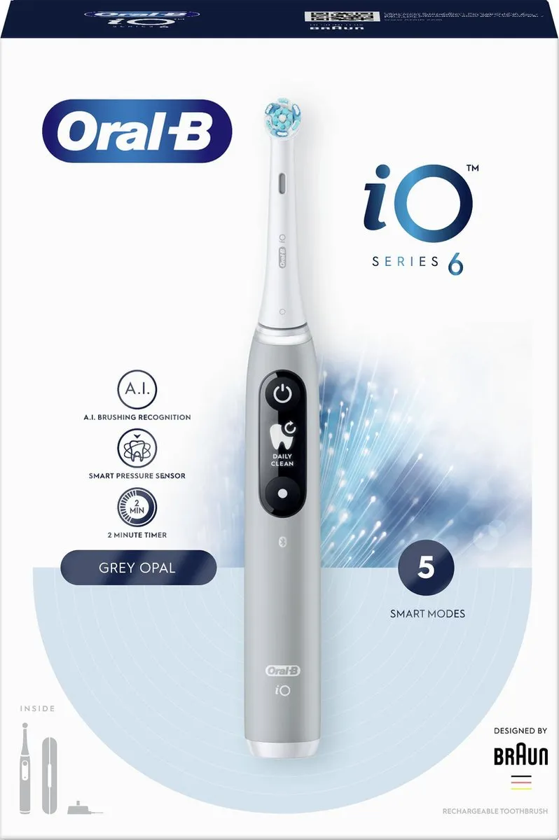 Oral-B iO 6 Elektrische Tandenborstel - Opal Grey