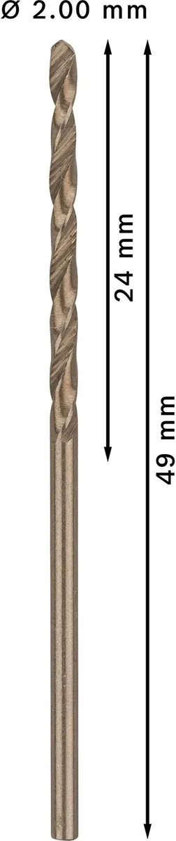 Bosch Professional ST. LINE 2,0mm HSS-CO Boor - 10 Stuks