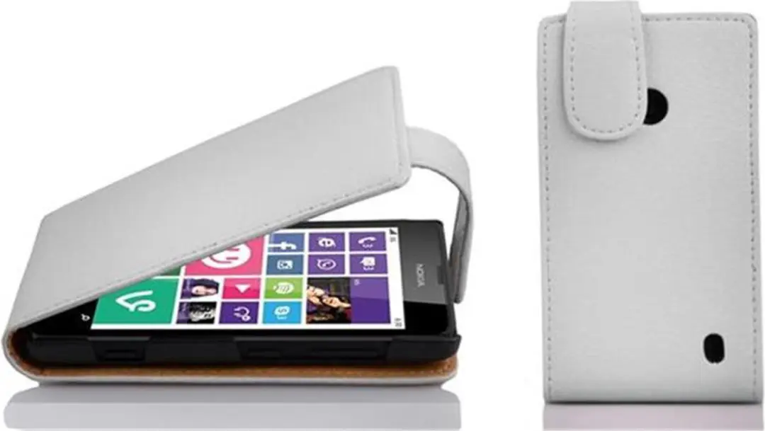 Cadorabo Hoesje geschikt voor Nokia Lumia 630 / 635 in MAGNESIUM WIT