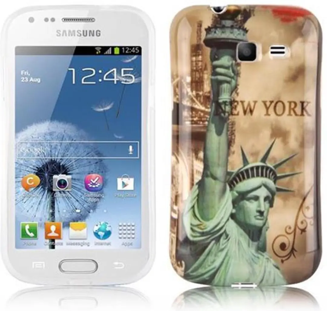 Cadorabo Hoesje geschikt voor Samsung Galaxy TREND LITE met NEW YORK