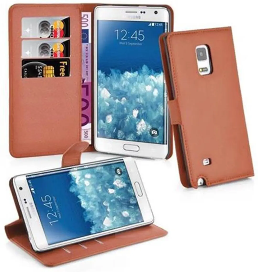 Cadorabo Hoesje geschikt voor Samsung Galaxy NOTE EDGE in CHOCOLADE BRUIN