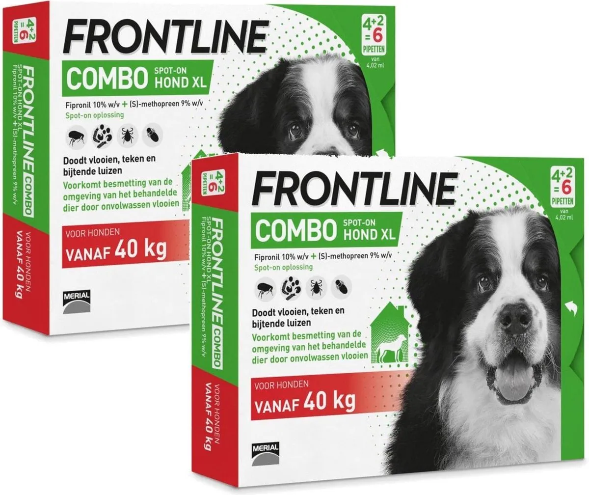 Frontline Combo Spot On 4 XL Anti Vlooien/Teken