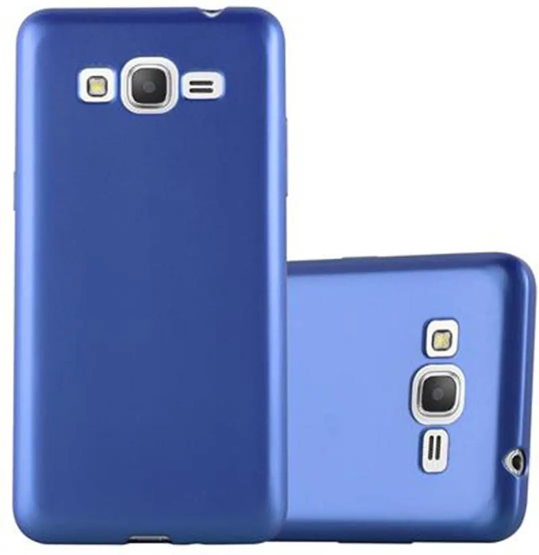 Cadorabo Hoesje geschikt voor Samsung Galaxy GRAND PRIME in METAAL BLAUW