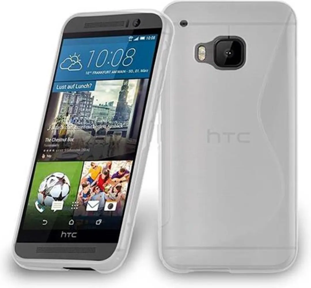 Cadorabo Hoesje geschikt voor HTC ONE M9 PLUS / ONE ME in SEMI-TRANSPARANT