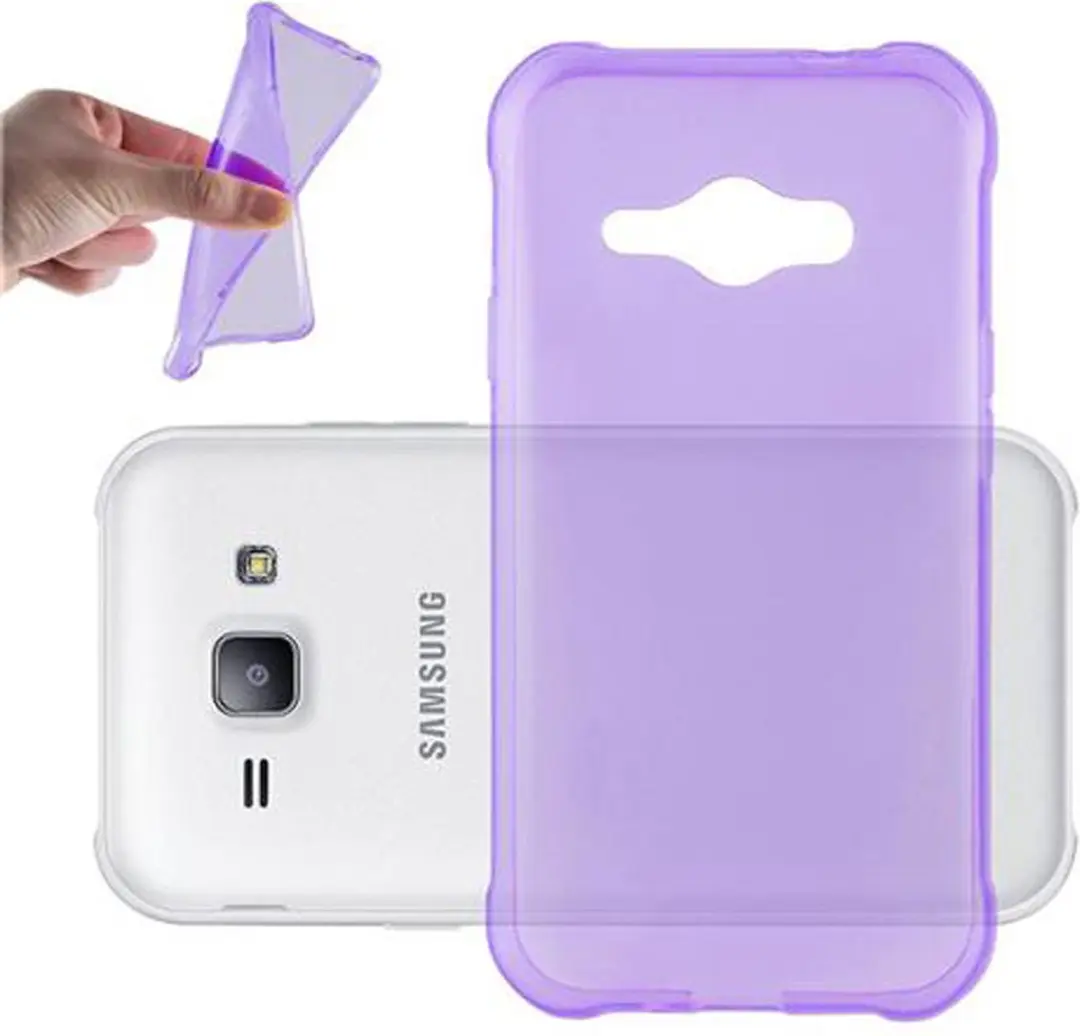 Cadorabo Hoesje geschikt voor Samsung Galaxy J1 ACE in TRANSPARANT PAARS