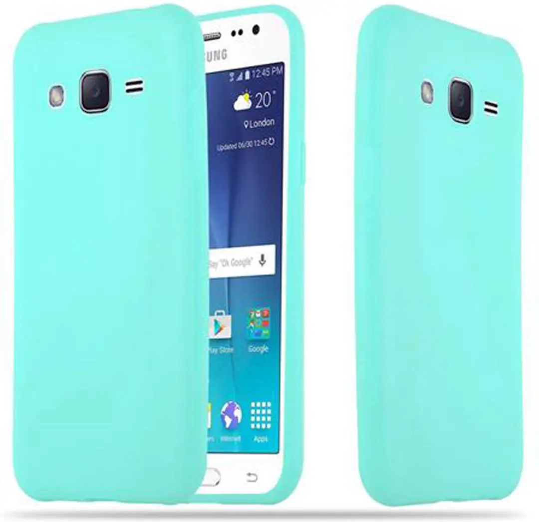 Cadorabo Hoesje geschikt voor Samsung Galaxy J2 2015 in CANDY BLAUW