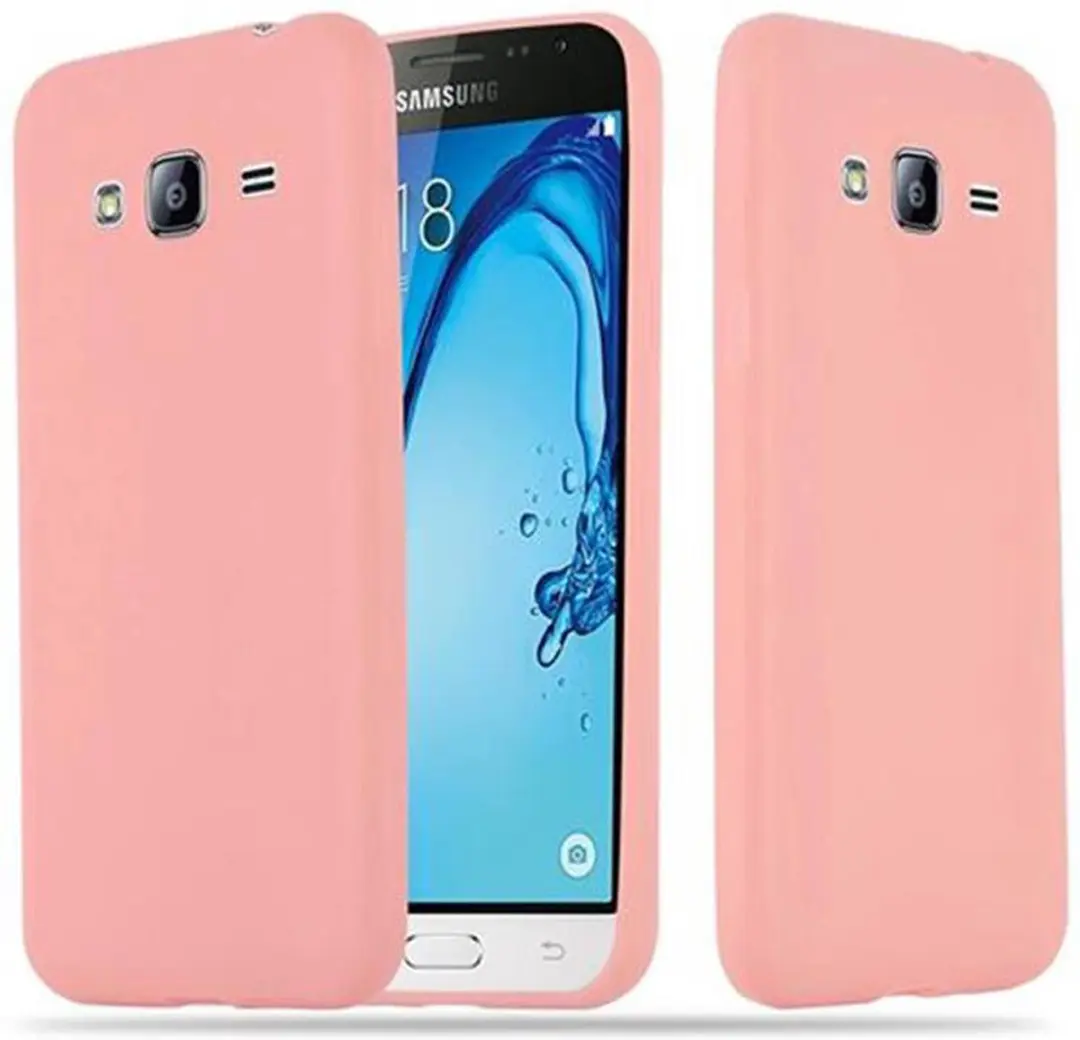 Cadorabo Hoesje geschikt voor Samsung Galaxy J3 2015 in CANDY ROZE