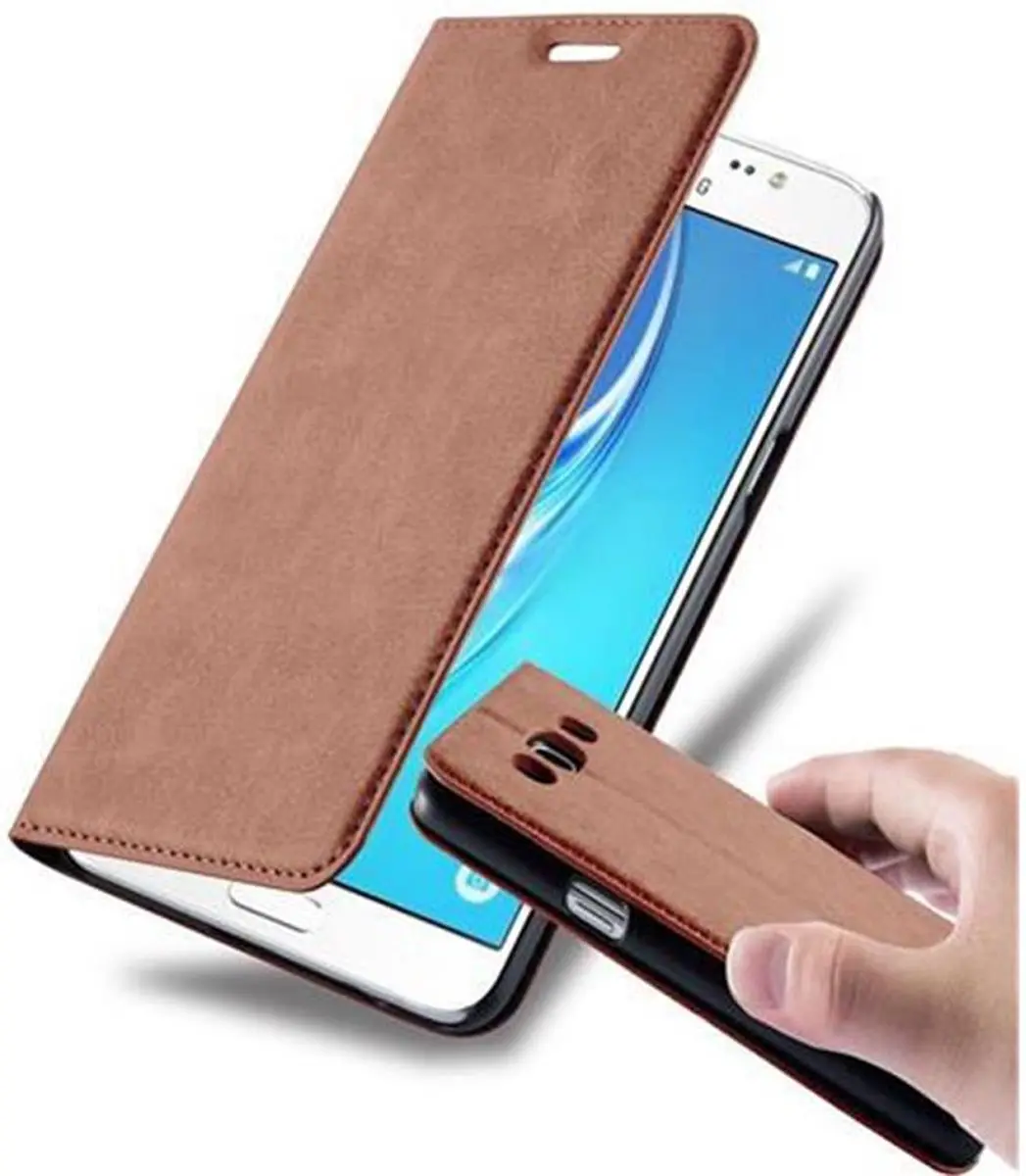 Cadorabo Hoesje geschikt voor Samsung Galaxy J5 2015 in CAPPUCCINO BRUIN