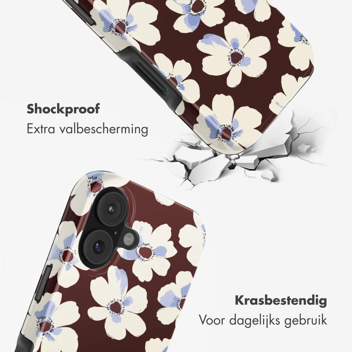 Selencia Hoesje iPhone 17 Choco Flower Pop - MagSafe