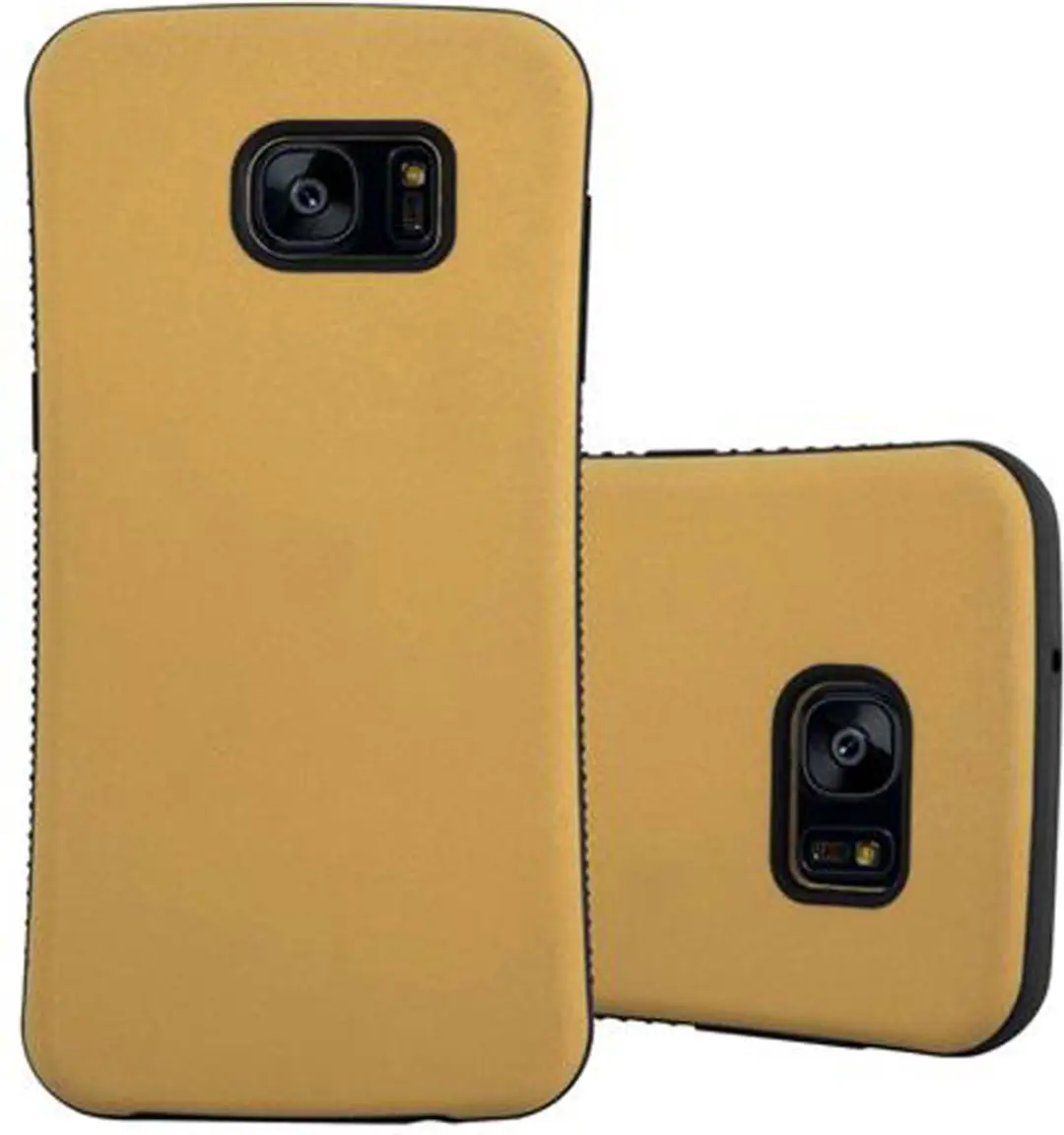 Cadorabo Hoesje geschikt voor Samsung Galaxy S7 EDGE in GOUD BRUIN
