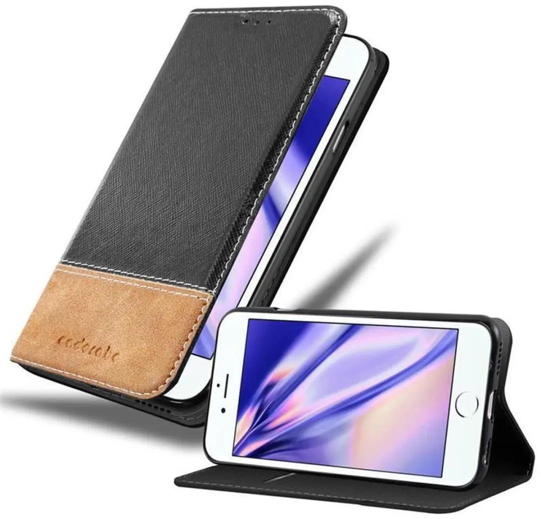 Cadorabo Hoesje geschikt voor Apple iPhone 6 / 6S in ZWART BRUIN