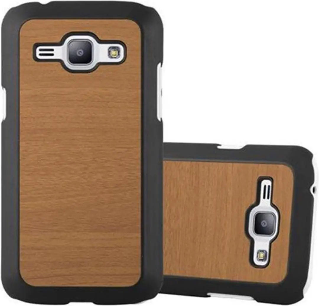 Cadorabo Hoesje geschikt voor Samsung Galaxy J1 2015 in WOODY BRUIN