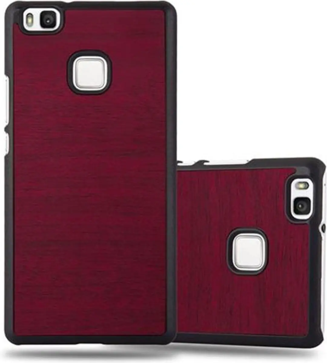 Cadorabo Hoesje geschikt voor Huawei P9 LITE 2016 / G9 LITE in WOODY ROOD
