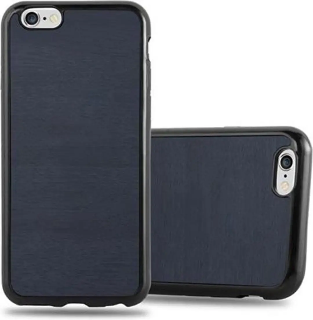 Cadorabo Hoesje geschikt voor Apple iPhone 6 / 6S in WOODEN BLAUW