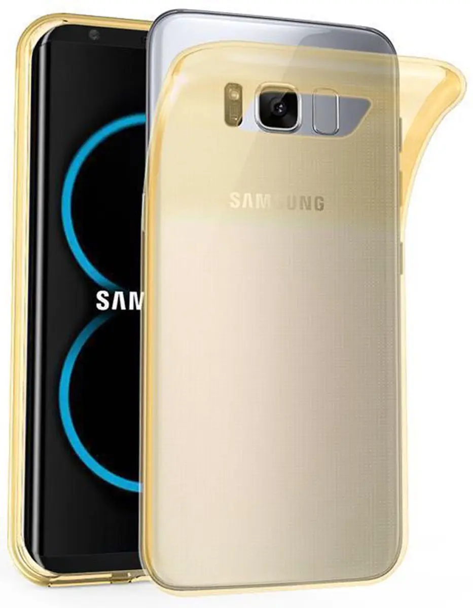 Cadorabo Hoesje geschikt voor Samsung Galaxy S8 in TRANSPARANT GOUD