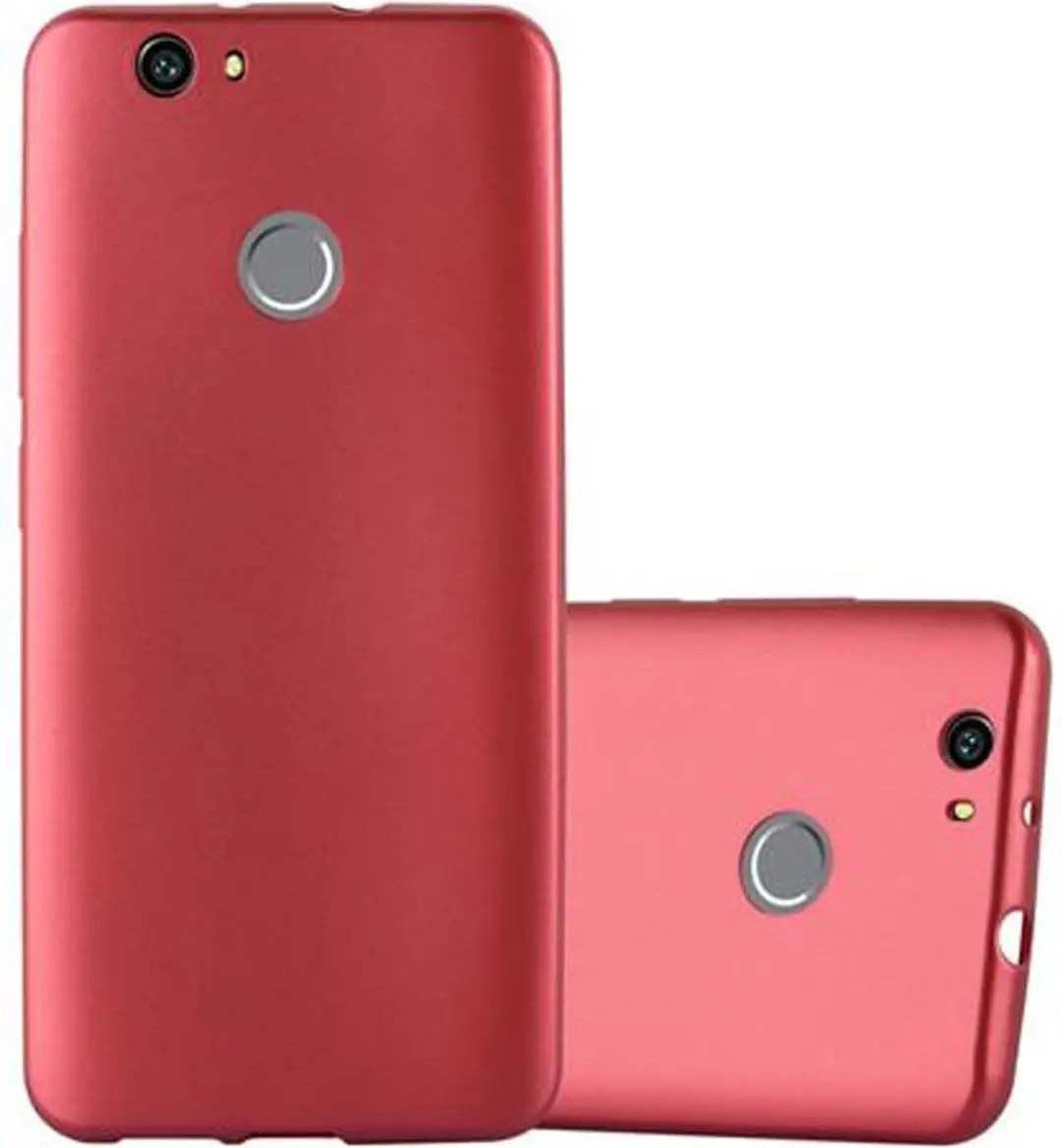 Cadorabo Hoesje geschikt voor Huawei NOVA in METALLIC ROOD