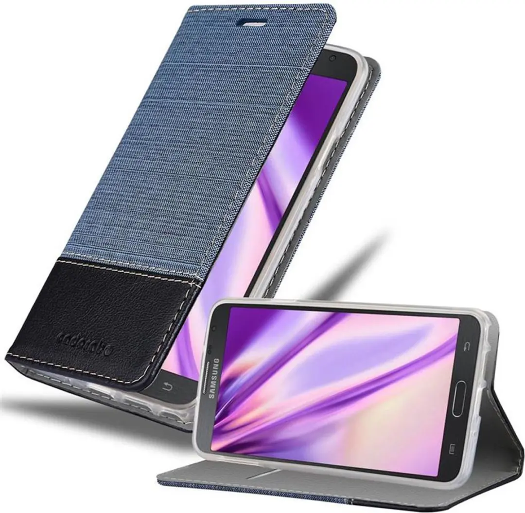 Cadorabo Hoesje geschikt voor Samsung Galaxy NOTE 3 NEO in DONKERBLAUW ZWART