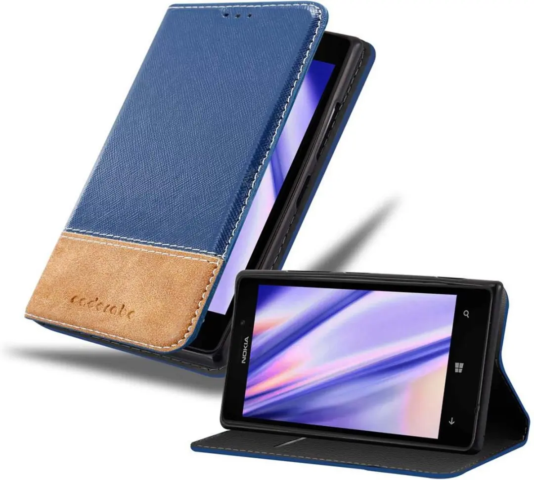 Cadorabo Hoesje geschikt voor Nokia Lumia 925 in DONKERBLAUW BRUIN