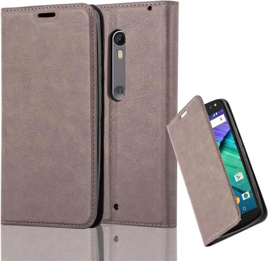 Cadorabo Hoesje geschikt voor Motorola MOTO X STYLE in KOFFIE BRUIN